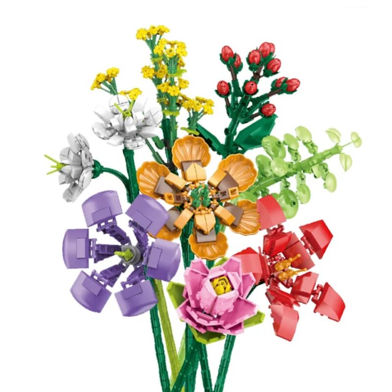 Kwiaty Bukiet kwiatów klocki konstrukcyjne kompatybilne z Lego Icons