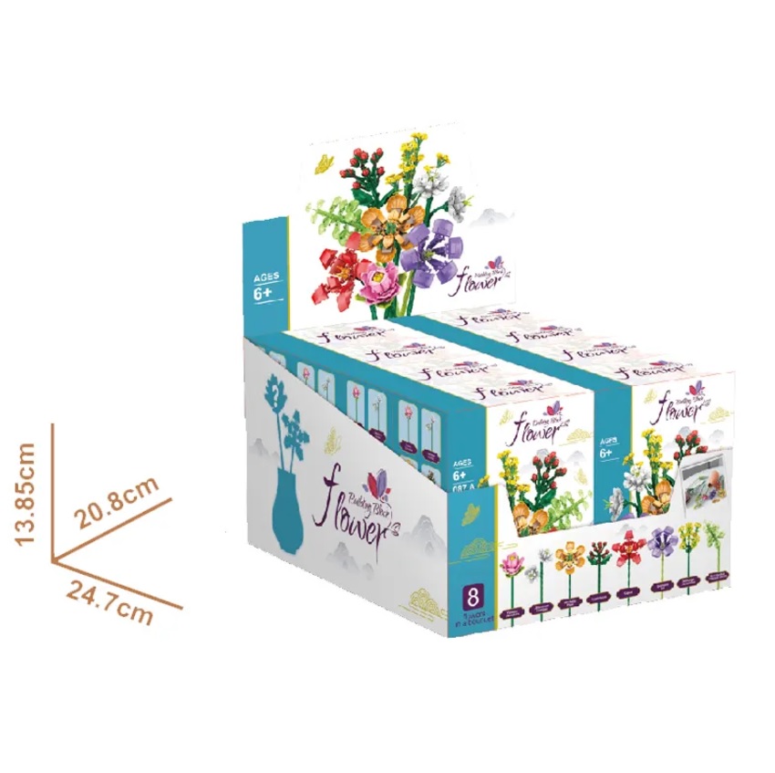 Kwiaty Bukiet kwiatów klocki konstrukcyjne kompatybilne z Lego Icons