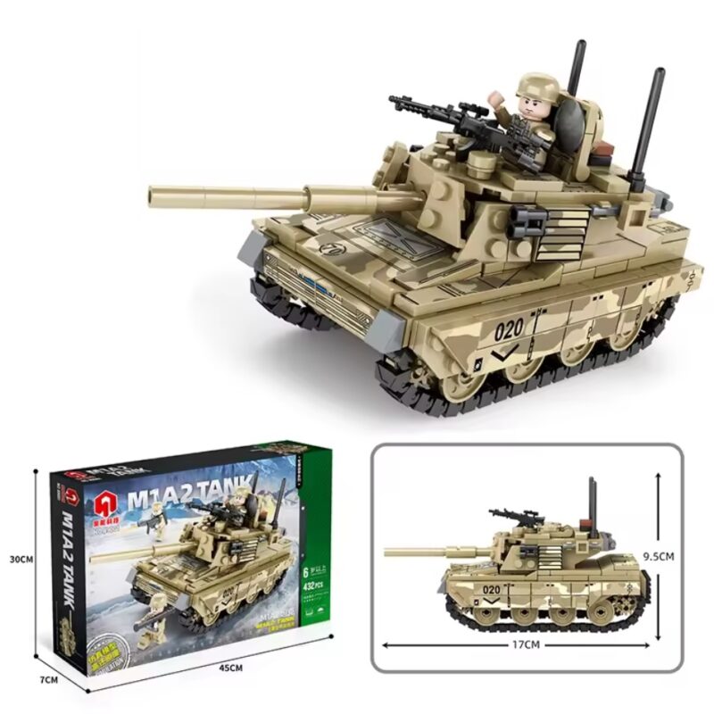 Klocki konstrukcyjne kompatybilne LEGO Prezent Urodziny Urdzinowy dla Chłopca Czołg Abrams M1A2 sep V2