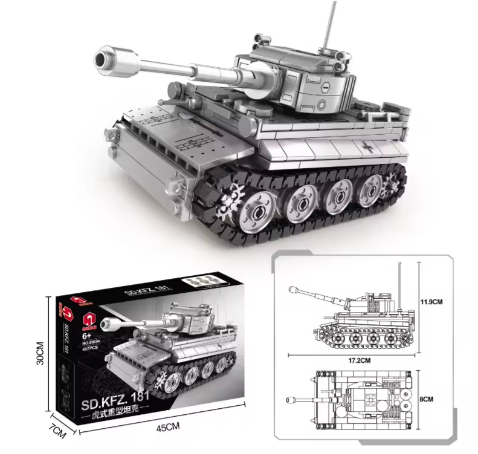 Klocki konstrukcyjne kompatybilne LEGO Prezent Urodziny Urdzinowy dla Chłopca Tiger I SD.KFZ. 181