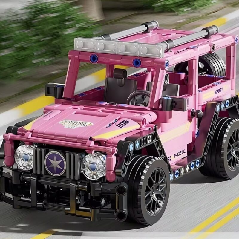 Klocki kompatybilne z Lego Technic prezent dla dziewczynki różowy Jeep Wrangler